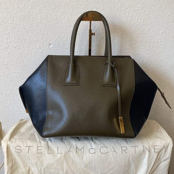 Stella McCartney Olive Green Faux Leather Beckett Boston Bag - Picture 2 of 14